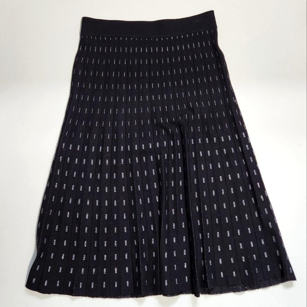 Max Studio Midi Knit A-line Skirt